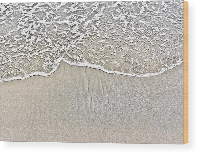 Sand Wood Print featuring the photograph Ocean Lace by Colleen Kammerer