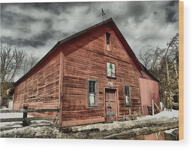Old Wood Print featuring the photograph Old barn in Roslyn WA by Jeff Swan