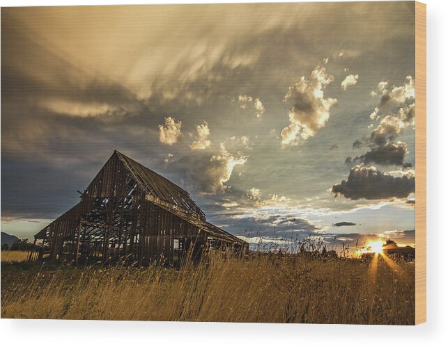 Barn Wood Print featuring the photograph Old Barn by Wesley Aston