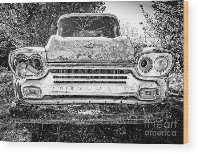 Mug Wood Print featuring the photograph Old Chevy Truck by Edward Fielding