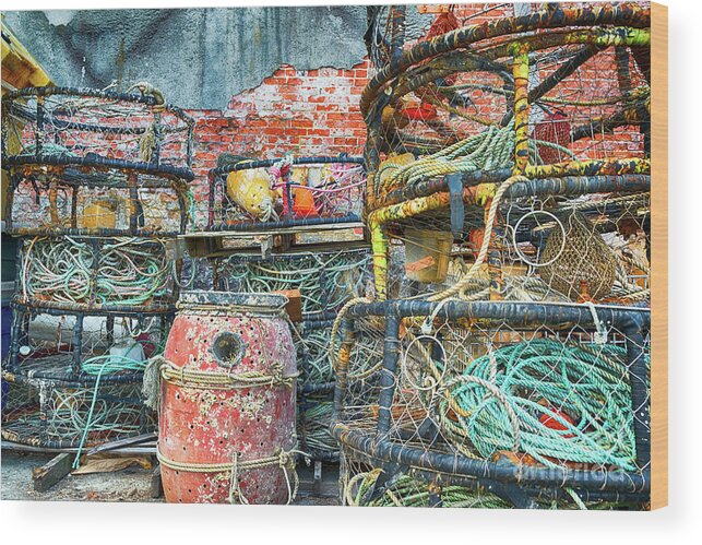 Oregon Wood Print featuring the photograph Old fishing gear by Paul Quinn