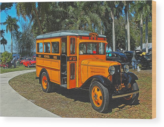 Museum Wood Print featuring the photograph Old Ford School Bus No. 32 by Ginger Wakem