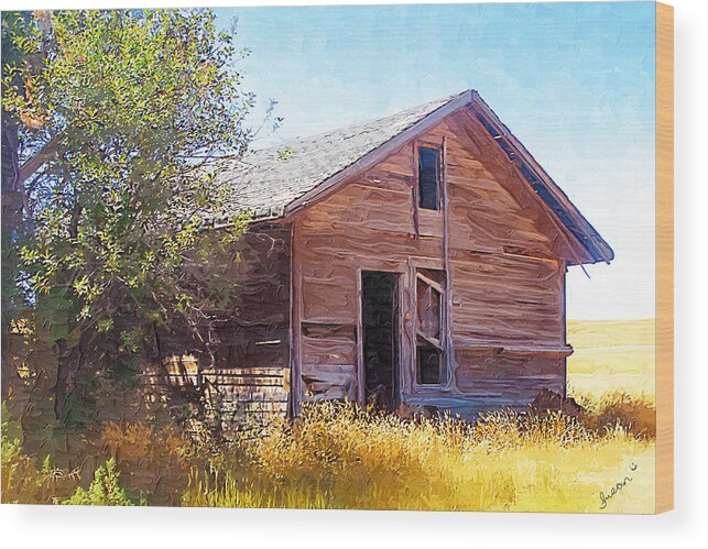 Floweree Montana Wood Print featuring the photograph Old House by Susan Kinney