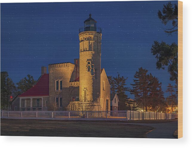 Mackinaw Wood Print featuring the photograph Old Mackinac Point Lighthouse by Gary McCormick