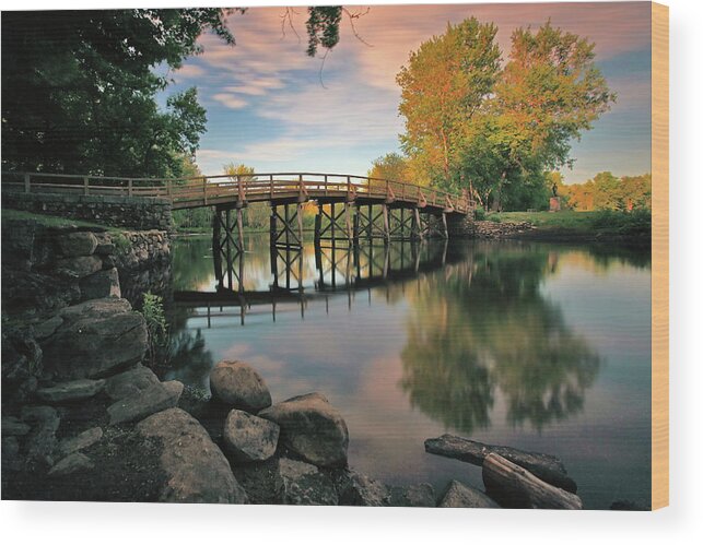 Concord Wood Print featuring the photograph Old North Bridge by Rick Berk
