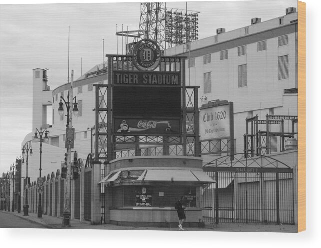 Tiger Stadium Wood Print featuring the photograph Old Tiger Stadium by Sabrina Hall