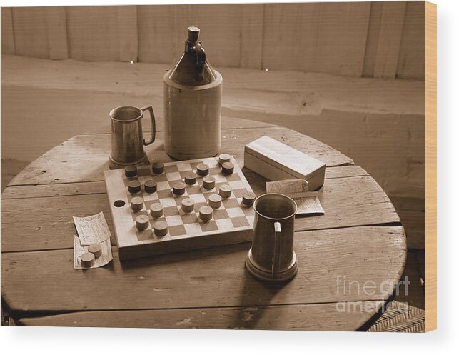 Antique Wood Print featuring the photograph Old Way of Life Series - Past Time by Joe Ng