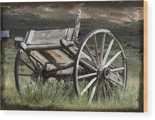 Antique Wood Print featuring the photograph Old Wheels by Kelley King