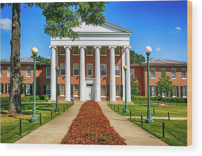 Lyceum Wood Print featuring the photograph Ole Miss Lyceum by Chris Smith