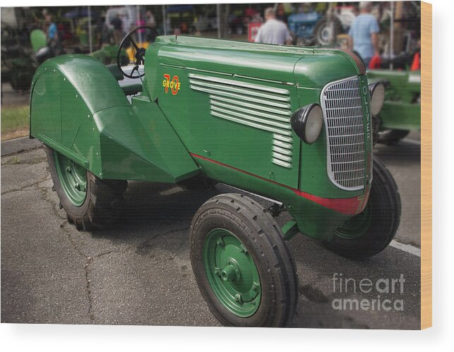 Tractor Wood Print featuring the photograph Oliver Grove 70 by Mike Eingle