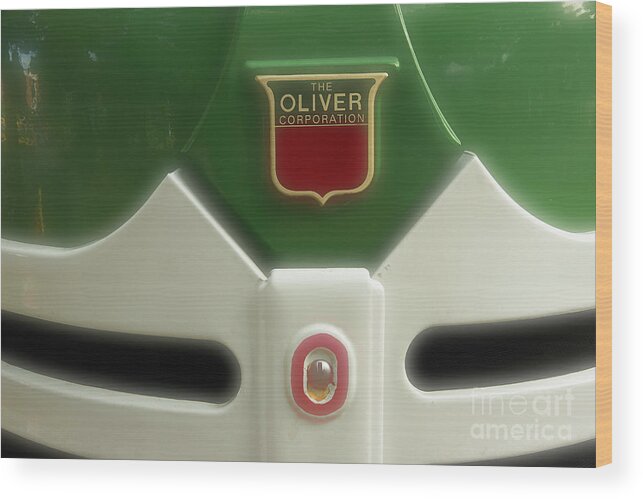 Tractor Wood Print featuring the photograph Oliver Tractor Emblem by Mike Eingle