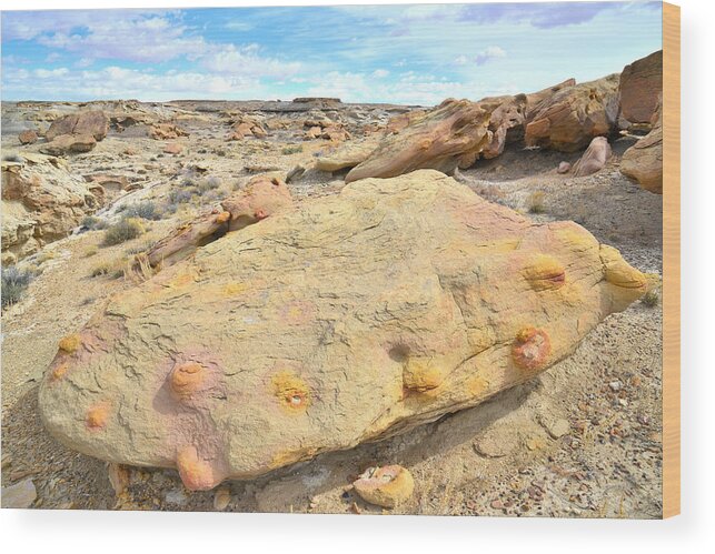 Factory Butte Wood Print featuring the photograph Omelot by Ray Mathis