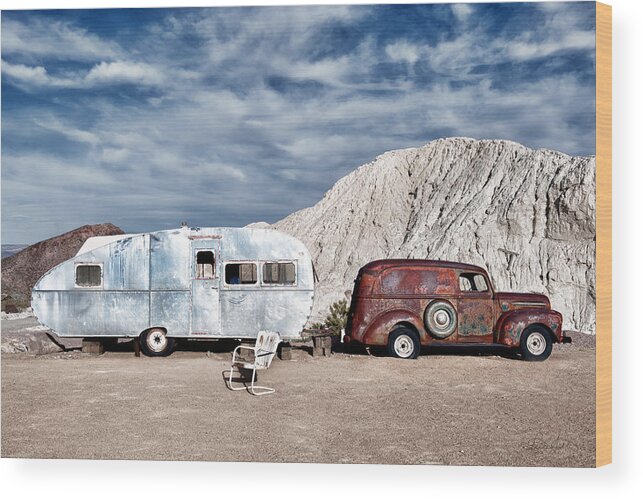 Retro Wood Print featuring the photograph On The Road Again by Renee Sullivan