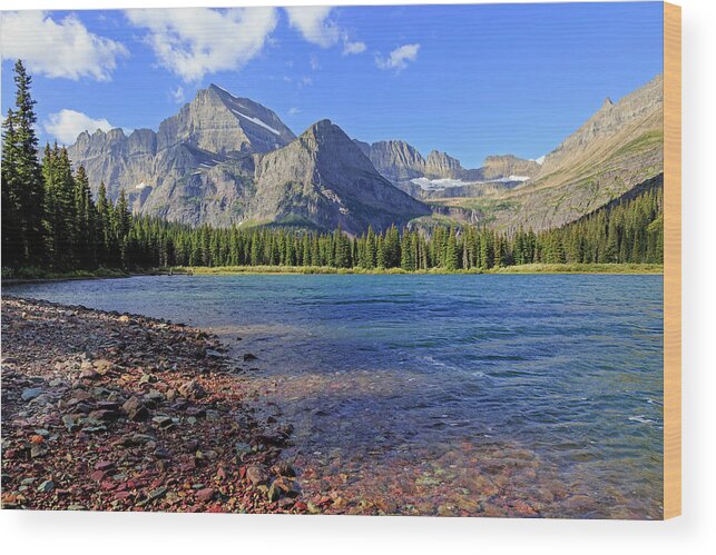 Lake Josephine Wood Print featuring the photograph On the Shore by Jack Bell