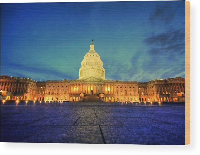 Congress Wood Print featuring the photograph Opinions and Perspectives by Mitch Cat