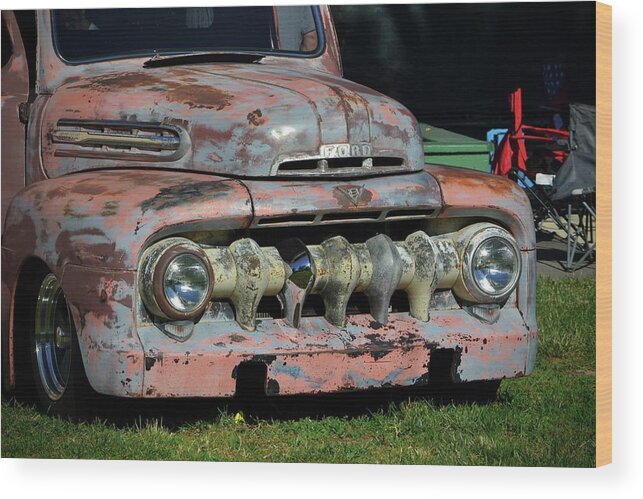  Wood Print featuring the photograph Original Patina Ford Pickup by Dean Ferreira
