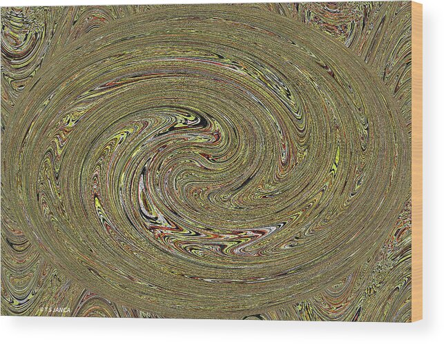 Oval Abstract Panel 6150-5 Wood Print featuring the digital art Oval Abstract Panel 6150-5 by Tom Janca