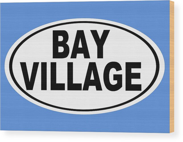 Bay Village Wood Print featuring the photograph Oval Bay Village Ohio Home Pride by Keith Webber Jr
