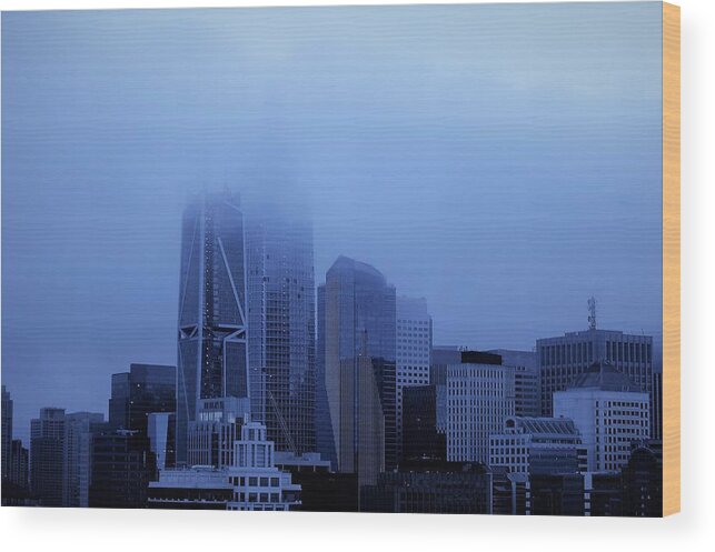 Blue Wood Print featuring the photograph Over the Fog by Maria Aduke Alabi