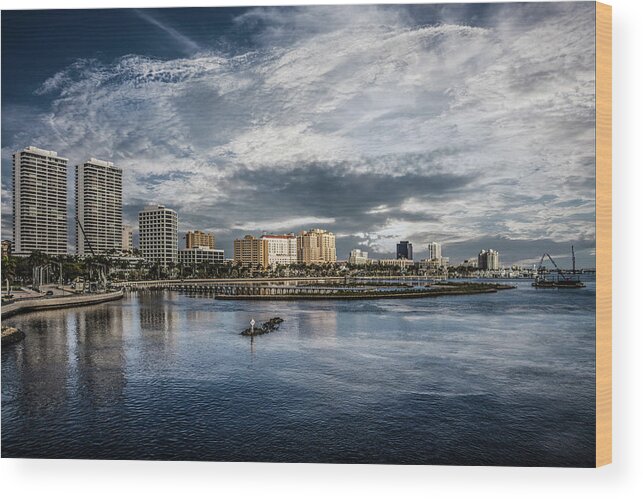 Boats Wood Print featuring the photograph Overlooking West Palm Beach by Debra and Dave Vanderlaan