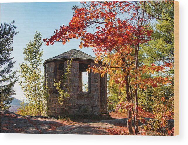 Owl’s Head Overlook Wood Print featuring the photograph Owls Head Outlook point by Jeff Folger