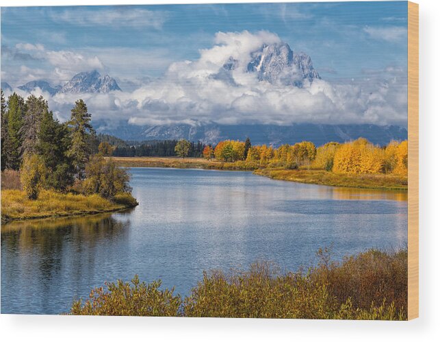 Oxbow Bend Wood Print featuring the photograph Oxbow Bend by Kathleen Bishop