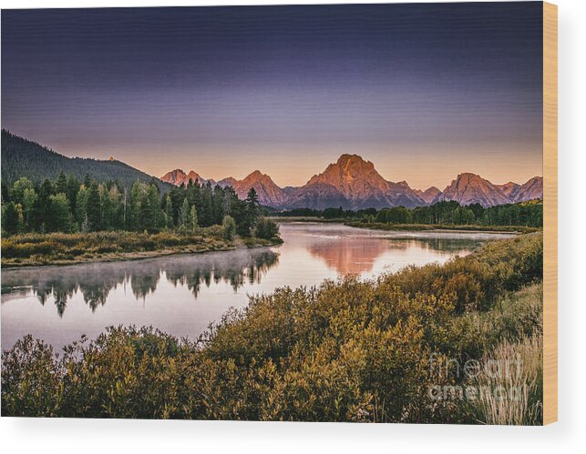 Landscape Wood Print featuring the photograph Oxbow Bend by Mark Jackson