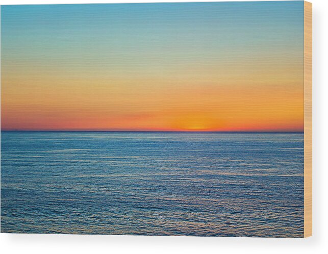 Pacific Ocean Wood Print featuring the photograph Pacific Ocean Sunset by April Reppucci