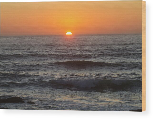 Sunset Wood Print featuring the photograph Pacific Sunset by Mark Miller