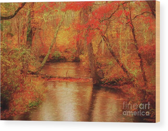 Fall Wood Print featuring the photograph Painted Fall by Geraldine DeBoer