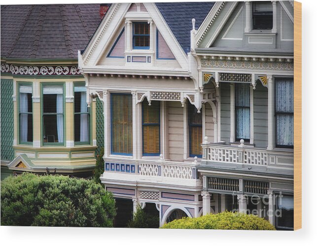 Sfo Wood Print featuring the photograph Painted Ladies by Doug Sturgess