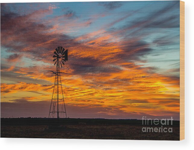 Sunset Wood Print featuring the photograph Painted Sky by Jim McCain