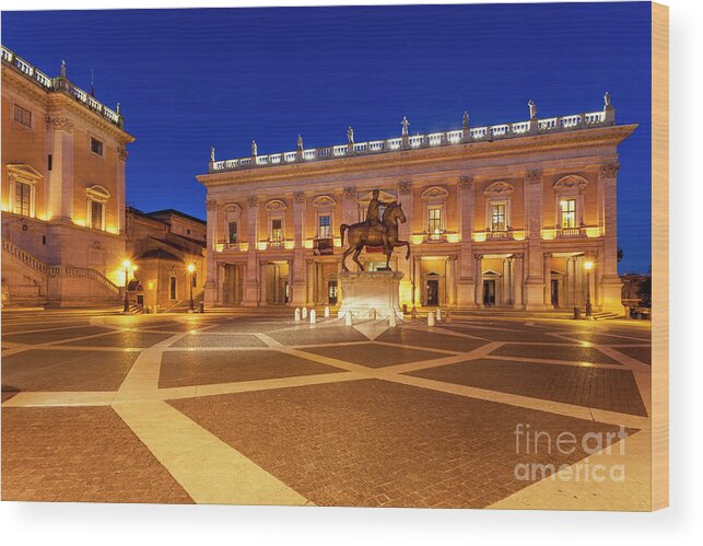 Rome Wood Print featuring the photograph Palazzo dei Conservatori - Rome by Brian Jannsen