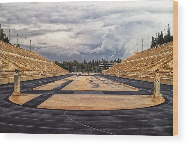 Panathenaic Wood Print featuring the photograph Panathenaic Stadium by Adam Rainoff