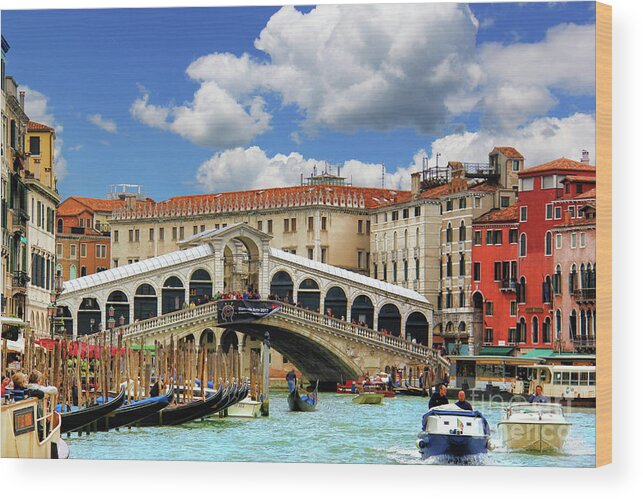 Paradise In Venice Wood Print featuring the photograph Paradise in Venice by Mariola Bitner