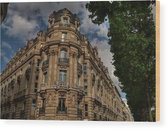 Paris Wood Print featuring the photograph Paris - Champs Elysees 001 by Lance Vaughn