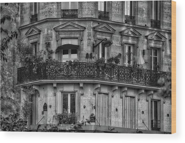 Paris Wood Print featuring the photograph Parisian Apartment by Ingrid Dendievel