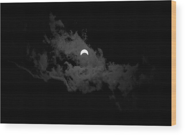 Eclipse Wood Print featuring the photograph Partial Eclipse by David P Hufstader