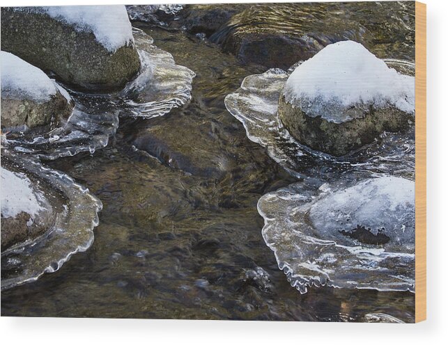 Jean Noren Wood Print featuring the photograph Path Through the Ice by Jean Noren