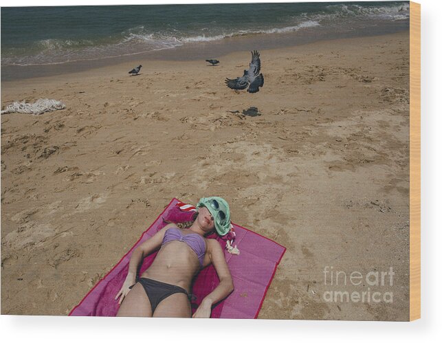 Beach Wood Print featuring the photograph Pattaya Beach by Setsiri Silapasuwanchai