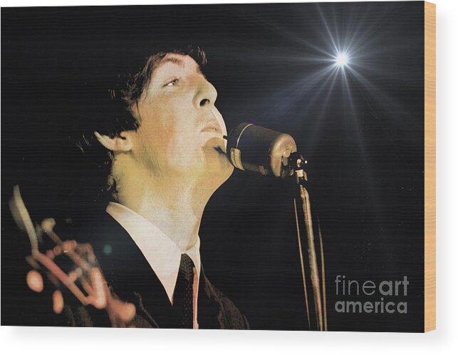 Beatles Wood Print featuring the photograph Paul McCartney by Larry Mulvehill