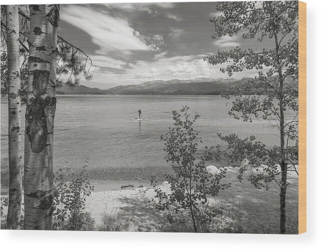 5dmkiv Wood Print featuring the photograph Payette Lake Boarder by Mark Mille