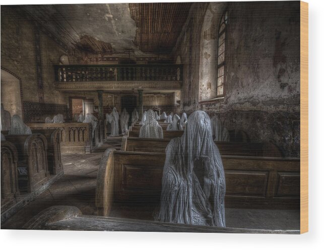 Ghostly Wood Print featuring the digital art Praying for better times by Nathan Wright