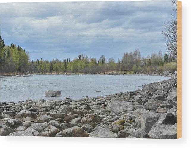 Kenai River Wood Print featuring the photograph Peaceful River by Crewdson Photography