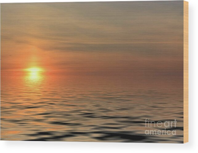 Scenic Wood Print featuring the photograph Peaceful Sunrise by Kathy Baccari