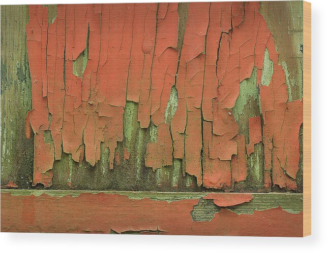 Paint Wood Print featuring the photograph Peeling 4 by Mike Eingle