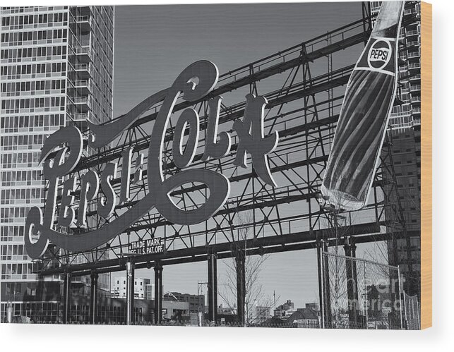Clarence Holmes Wood Print featuring the photograph Pepsi-Cola Sign II by Clarence Holmes