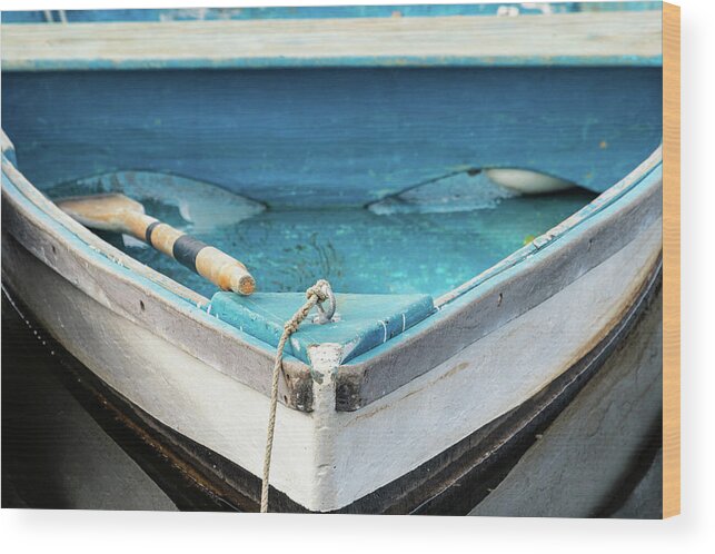 Rowboat Wood Print featuring the photograph Perkins Cove Dory by Dawna Moore Photography