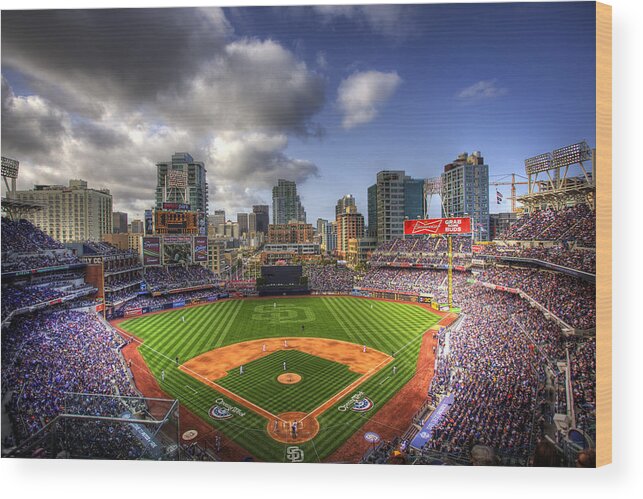 Petco Park Wood Print featuring the photograph Petco Park Opening Day by Shawn Everhart