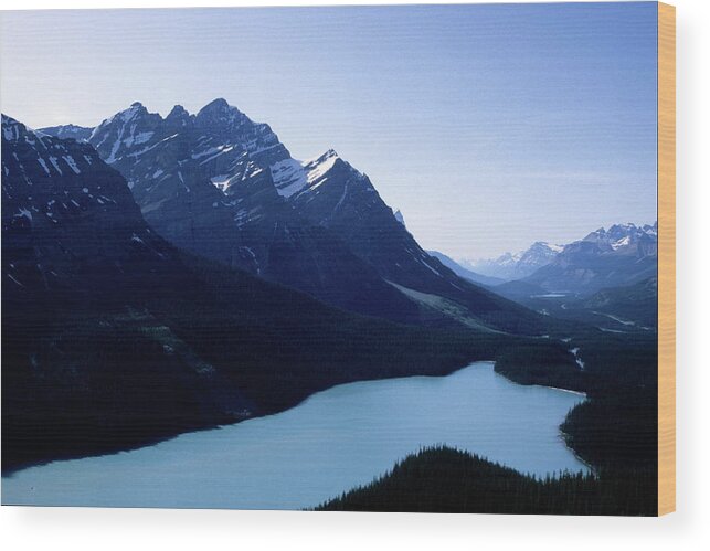 Peyto Lake Alberta Canada Icefields Glacial Glacier Rockies Wood Print featuring the photograph Peyto Lake by Ian Sanders